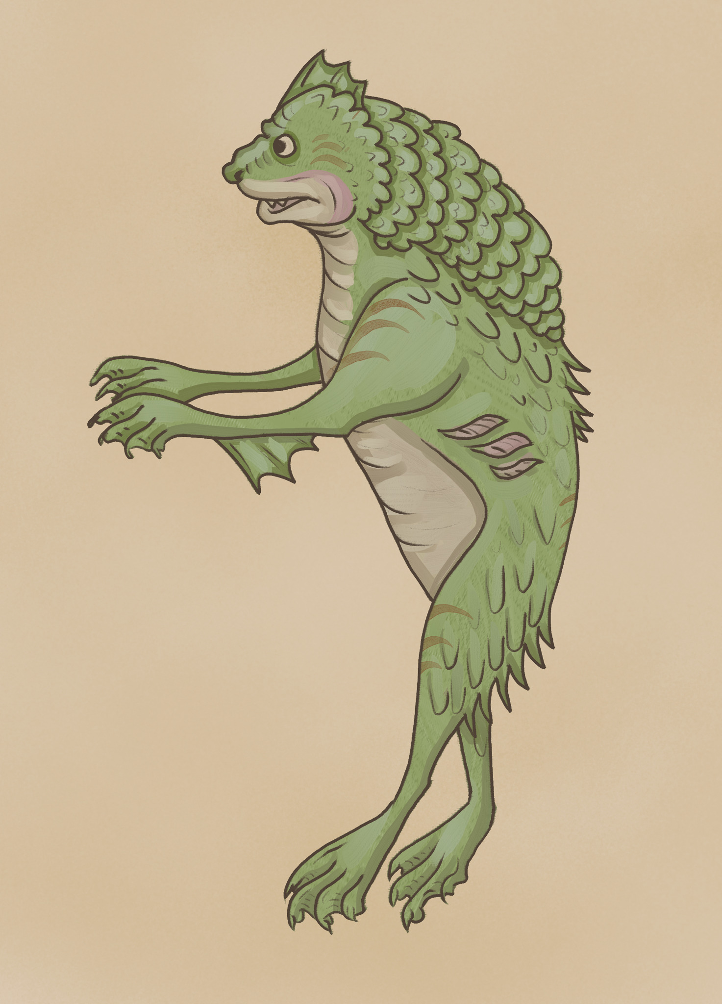 A gillman in the illuminated manuscript type. Done by me (Gillman)